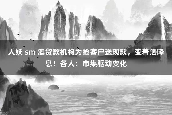 人妖 sm 澳贷款机构为抢客户送现款，变着法降息！各人：市集驱动变化