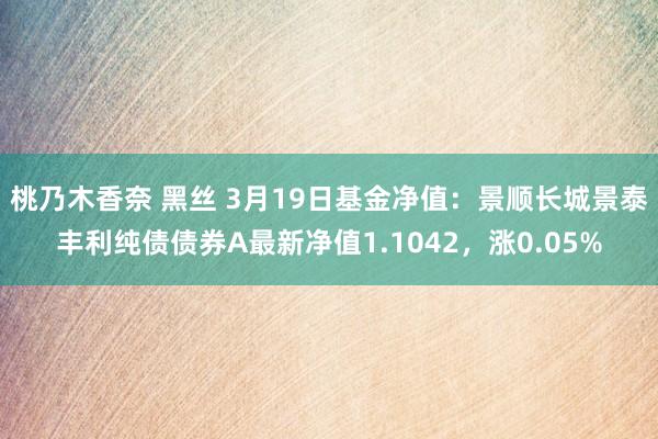 桃乃木香奈 黑丝 3月19日基金净值：景顺长城景泰丰利纯债债券A最新净值1.1042，涨0.05%