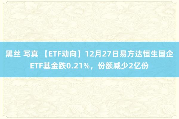 黑丝 写真 【ETF动向】12月27日易方达恒生国企ETF基金跌0.21%，份额减少2亿份