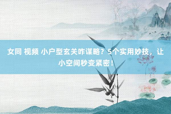 女同 视频 小户型玄关咋谋略？5个实用妙技，让小空间秒变紧密！