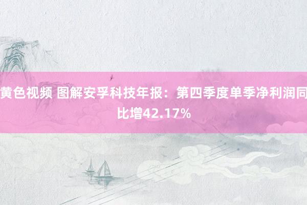 黄色视频 图解安孚科技年报：第四季度单季净利润同比增42.17%