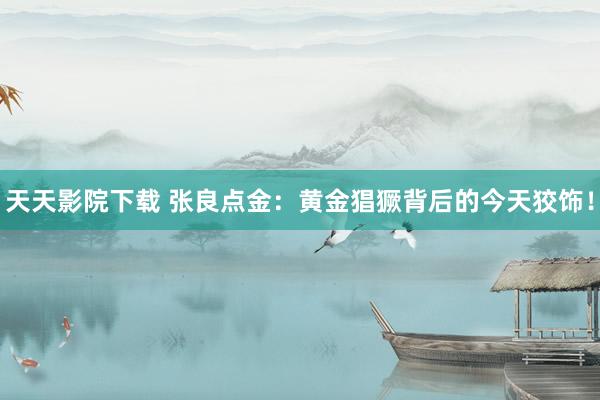 天天影院下载 张良点金：黄金猖獗背后的今天狡饰！